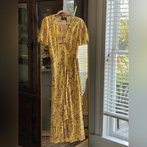 The Kooples Paris Yellow Floral Print Dress